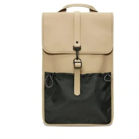 RAINS Mix flap backpack in natural, NWT